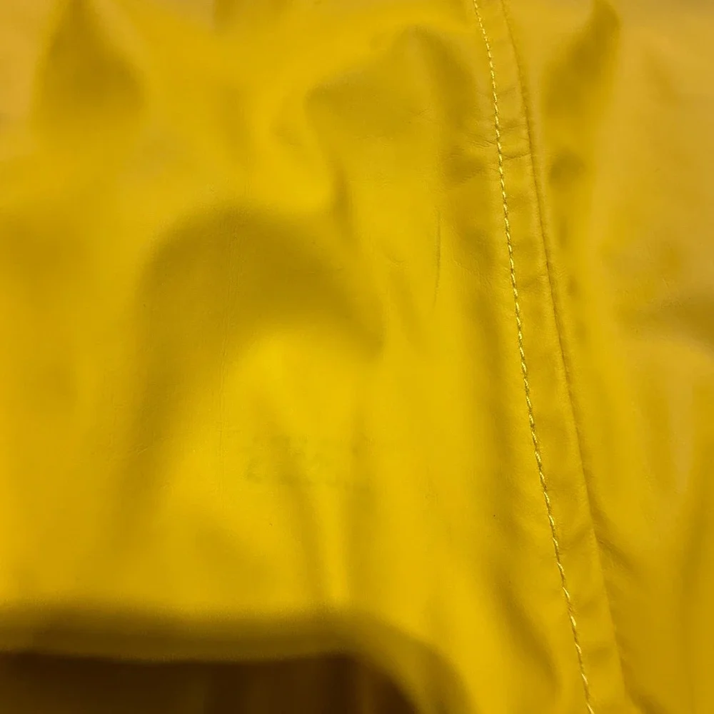 Baby GAP Yellow Hooded Raincoat Jacket Striped Lining 0-6 Months Kids Coastal